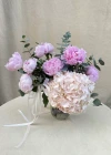 Peony Gardenia Arrangement in Vase