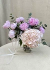 Peony Gardenia Arrangement in Vase