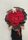 Ayıcıklı Kırmızı Gül Buketi