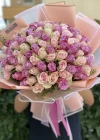 Pembe Lila Gül Buketi