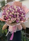 Pembe Lila Gül Buketi