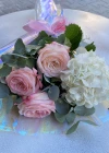 Ortanca Pembe Gül Buketi