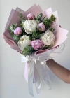 Peony Pink White Medium Bouquet
