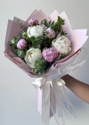 Peony Pink White Medium Bouquet