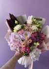 Mixed Pink Bouquet with Peonies and Lilacs