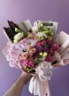 Mixed Pink Bouquet with Peonies and Lilacs