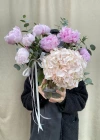 Peony Gardenia Arrangement in Vase