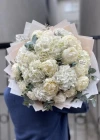 Beyazlı Şakayık Ortanca Buketi