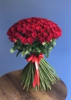 Uzun Kırmızı Gül Buketi