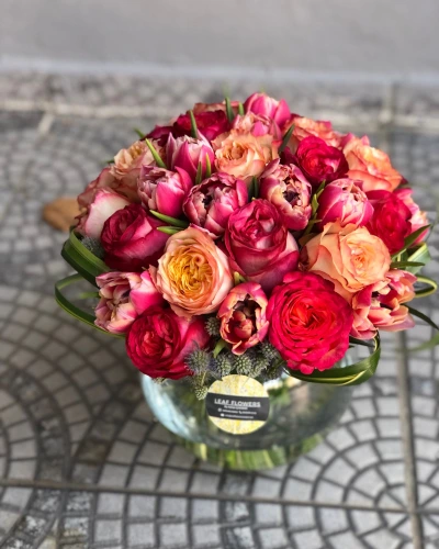 Fanusta Gül Lale Aranjman