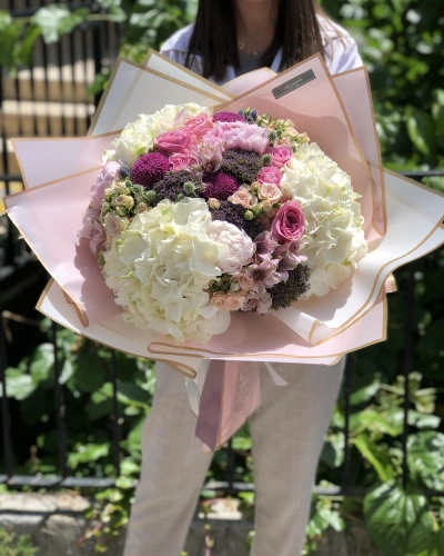 Şakayık Ortanca Karışık Buket