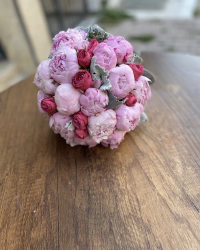 Pembe Fuşya Gelin Buketi