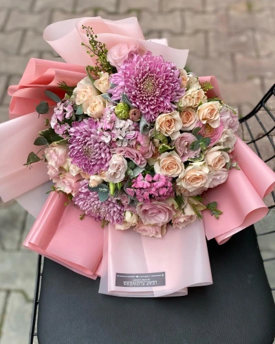 Pembe Krem Mevsim Buketi