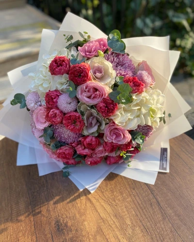 Pembe Beyaz Bahar Buketi