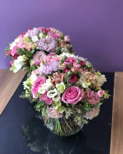 Pembe Beyaz Bahar Aranjmanı