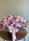Kutuda şakayıklı Pembe Mevsim Aranjmanı