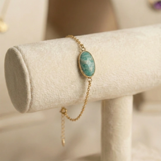 Doğal Taşlı Çelik Bileklik