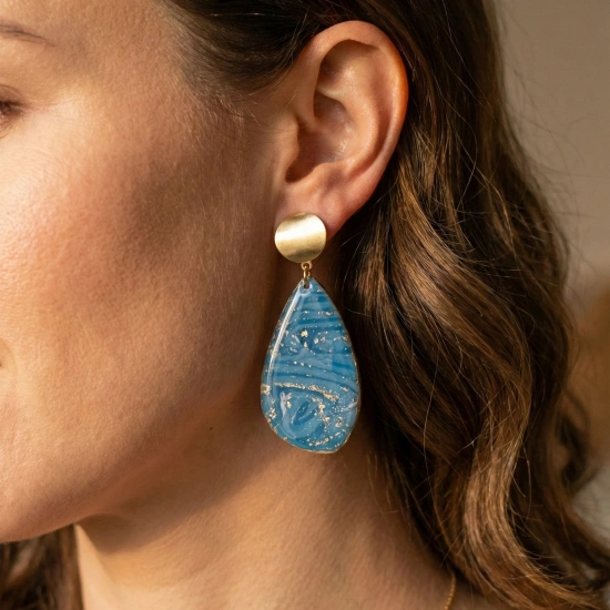 Azure - Damla Polimer Kil Küpe