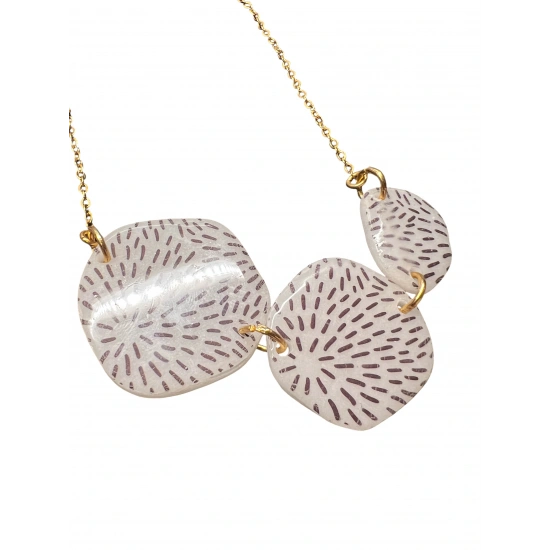 SOFT DOTS – Çelik Zincirli Polimer Kil Kolye