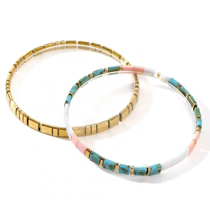 CAM BONCUK LASTİKLİ BİLEKLİK