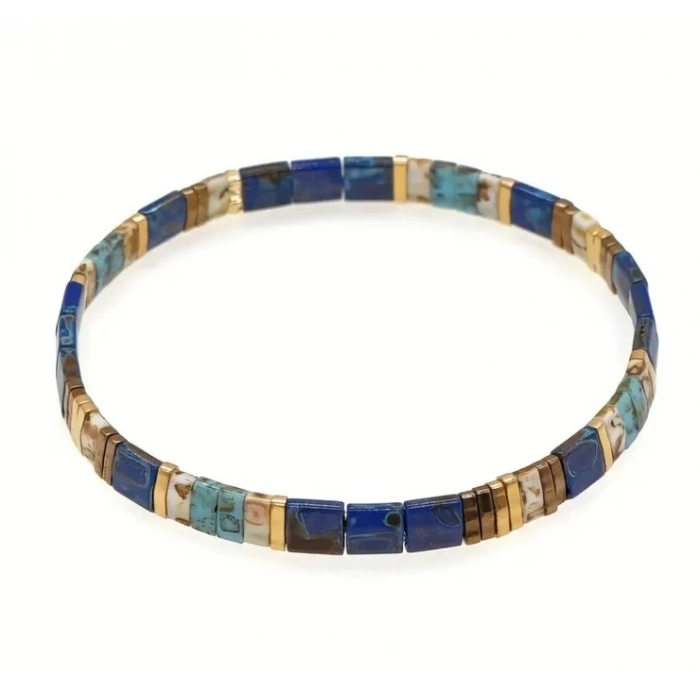 CAM BONCUK LASTİKLİ BİLEKLİK