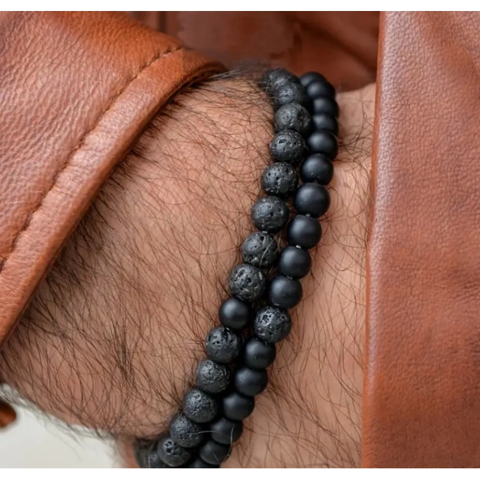 Erkek Boncuk Bileklik İkili