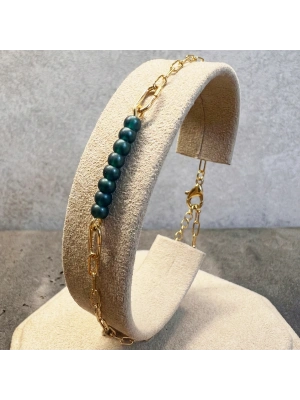 Doğal Taşlı Çelik Bileklik