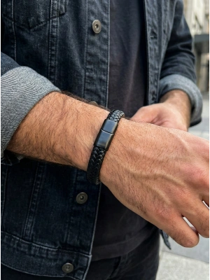 Suni Deri Erkek Bileklik