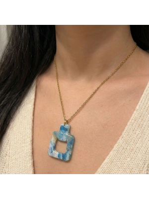 TIDE FRAME – Çelik Zincirli Polimer Kil Kolye