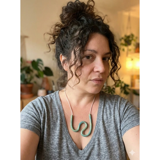 Spline - Deri İpli Polimer Kil Kolye