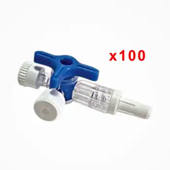 Üç Yollu Musluk Mavi 100lü Kutu