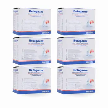 Betagauze Steril Emici NonWoven Kompres 7,5cmx7,5cm (5x20) - 100lü Kutu x 6 Kutu (600 Adet)