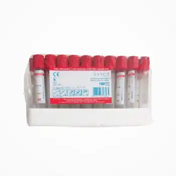 Ayset Kan Alma Aktivatör Tüpü Kırmızı Kapak 9ml - 100lü Paket