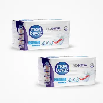Mavi Beyaz Ped Ekstra Hasta Bezi Bel Bantlı (M) Medium 30lu Paket x 2 Pkt (60 Ad.)
