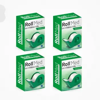 RollMed Tıbbi Hipoalerjenik Nonwoven Kağıt Flaster (Kesicili) 2,5cm x 5m - 4 Adet