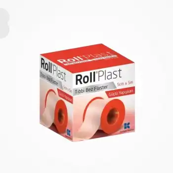 Roll Plast Tıbbi Bez Flaster (Çinko Oksitli Kauçuk Yapışkanlı) 5cm x 5m