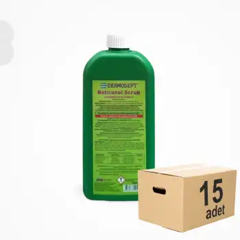Dermosept Batikonlu Sıvı Sabun (Poviodine %7,5 Scrub) 1 Litre - 15 Adet