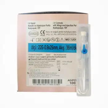 Ayset Branül (İntraket) Mavi 22G 100’lü Kutu