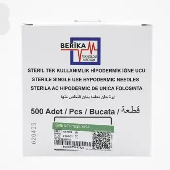 Berika Enjektör İğne Ucu Yeşil Kısa Uç 21G / 16mm 500lü Kutu