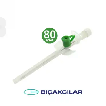 Bıçakcılar Branül (İntraket) Yeşil (18G) 80li Kutu