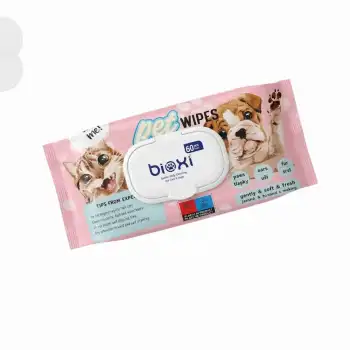 Bioxi Pet Wipes (Günlük Temizlik Islak Mendil) Kapaklı - 60lı Paket