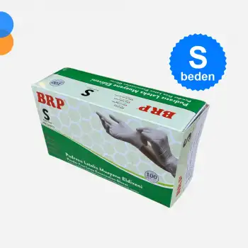 BRP Pudrasız Lateks Muayene Eldiven Small (S) 100lü Kutu