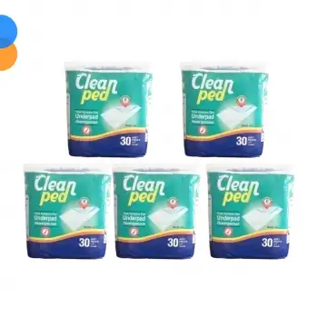 Clean Ped Yatak Koruyucu 60cm x 90cm - 30lu Paket - 5 Paket