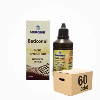 Dermokon Batikon (Antiseptik Çözelti) 100ml - 60 Adet (1 Koli)