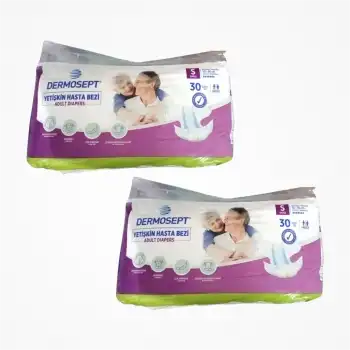 Dermosept Yetişkin Bel Bantlı Hasta Bezi (S) Small | 60 Adet (30lu 2 Paket)