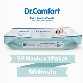 Dr Comfort Vucüt Temizleme Havlusu 50li Paket - Kapaklı