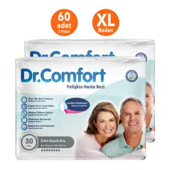 Dr.Comfort Yetişkin Bel Bağlamalı Hasta Bezi Ekstra Large XL - 60 Adet