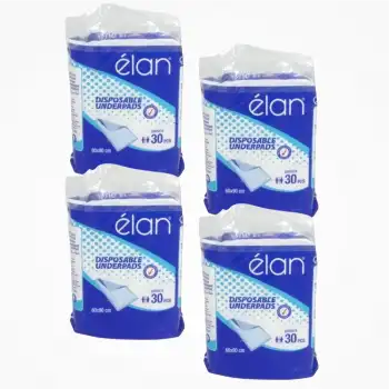 Elan Yatak Koruyucu 60cm x 90cm - 30lu Paket - 4 Paket