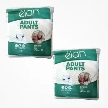 Elan Yetişkin Hasta Bezi Külotlu (M) Medium - 2 x 30lu Paket (60 Adet)