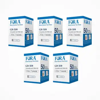 Fora G20 Şeker Ölçüm Stribi (Çubuğu) 50li Kutu x 5 Kutu (250 Adet)